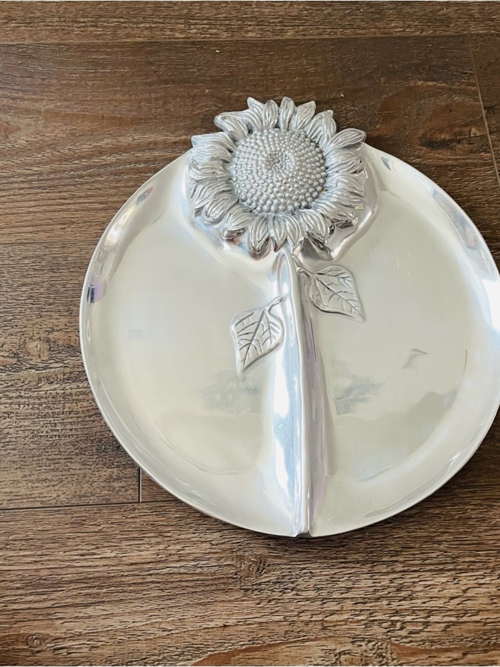 Mariposa Sunflower Decorative Serving Tray diameter 13.5 inches
